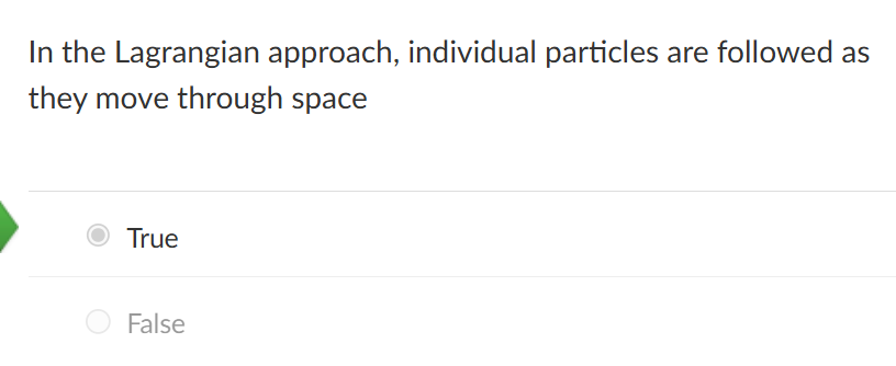 <p>in the lagrangian approach</p>