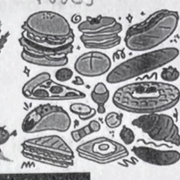 <p>the foods</p>