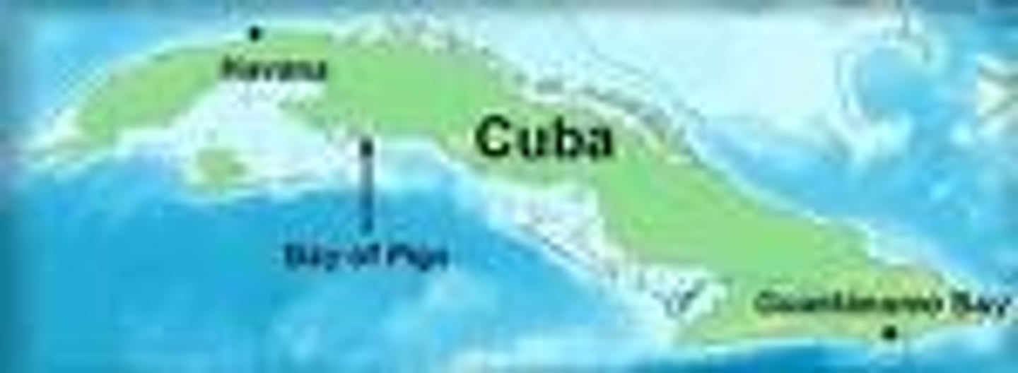 <p>Failed invasion of Cuba by Cuban exiles trained by the CIA in an attempt to overthrow Castro</p><p>Invasión fallida de Cuba por exiliados cubanos entrenados por la CIA en un intento de derrocar a Castro</p>