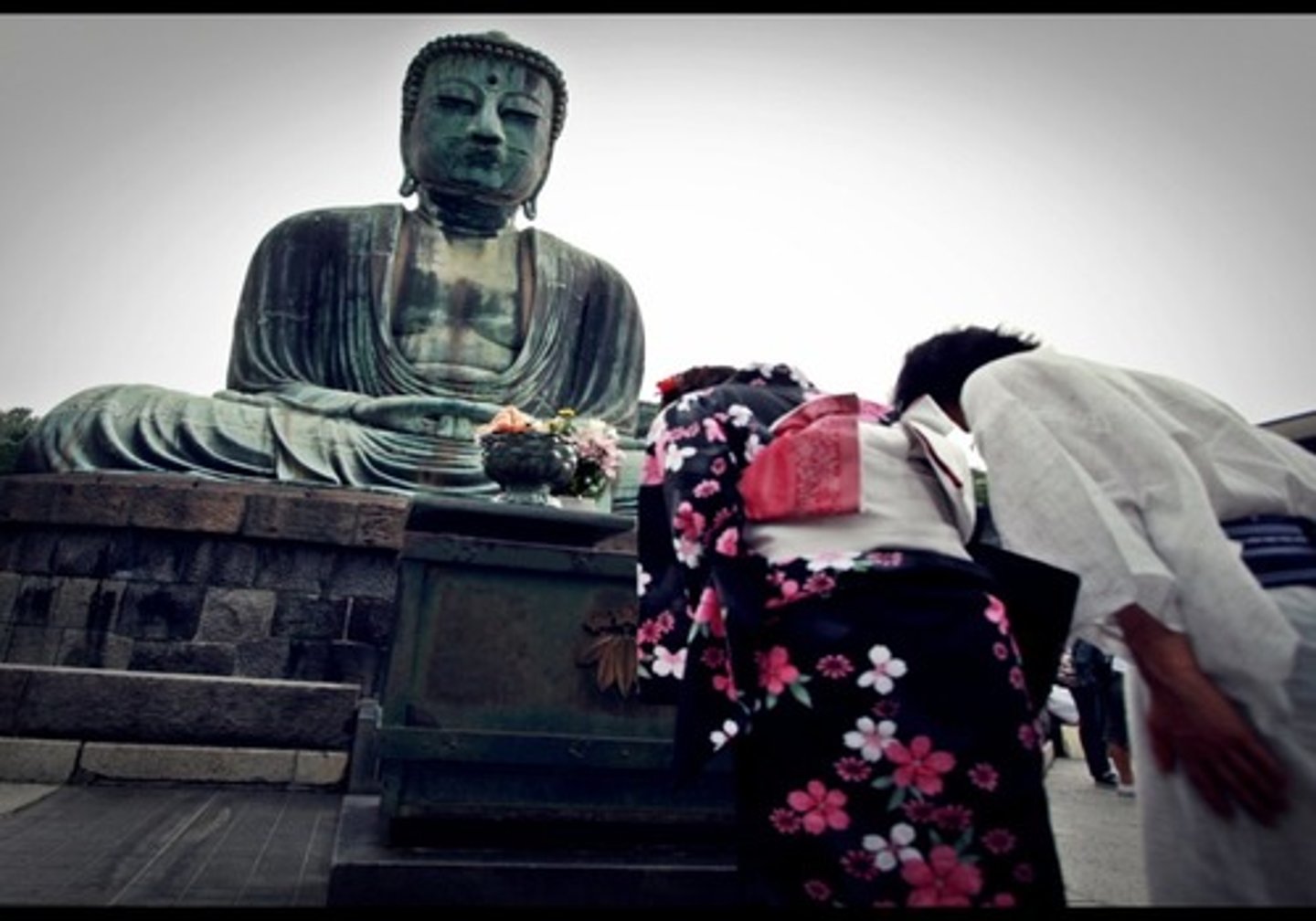 <p>With deep respect or awe.</p>