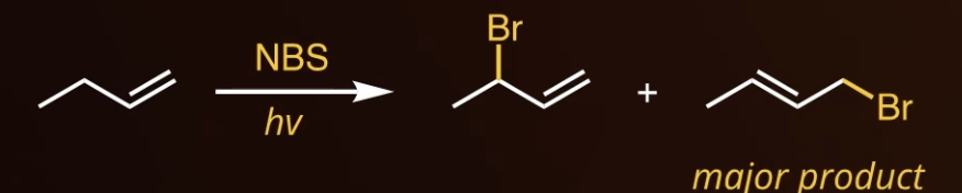 <p>major is most substituted alkene </p>
