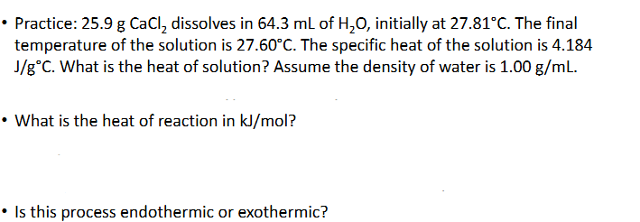 <p>Constant-Pressure Calorimetry Practice Pt.2 (Chapter 10)</p>