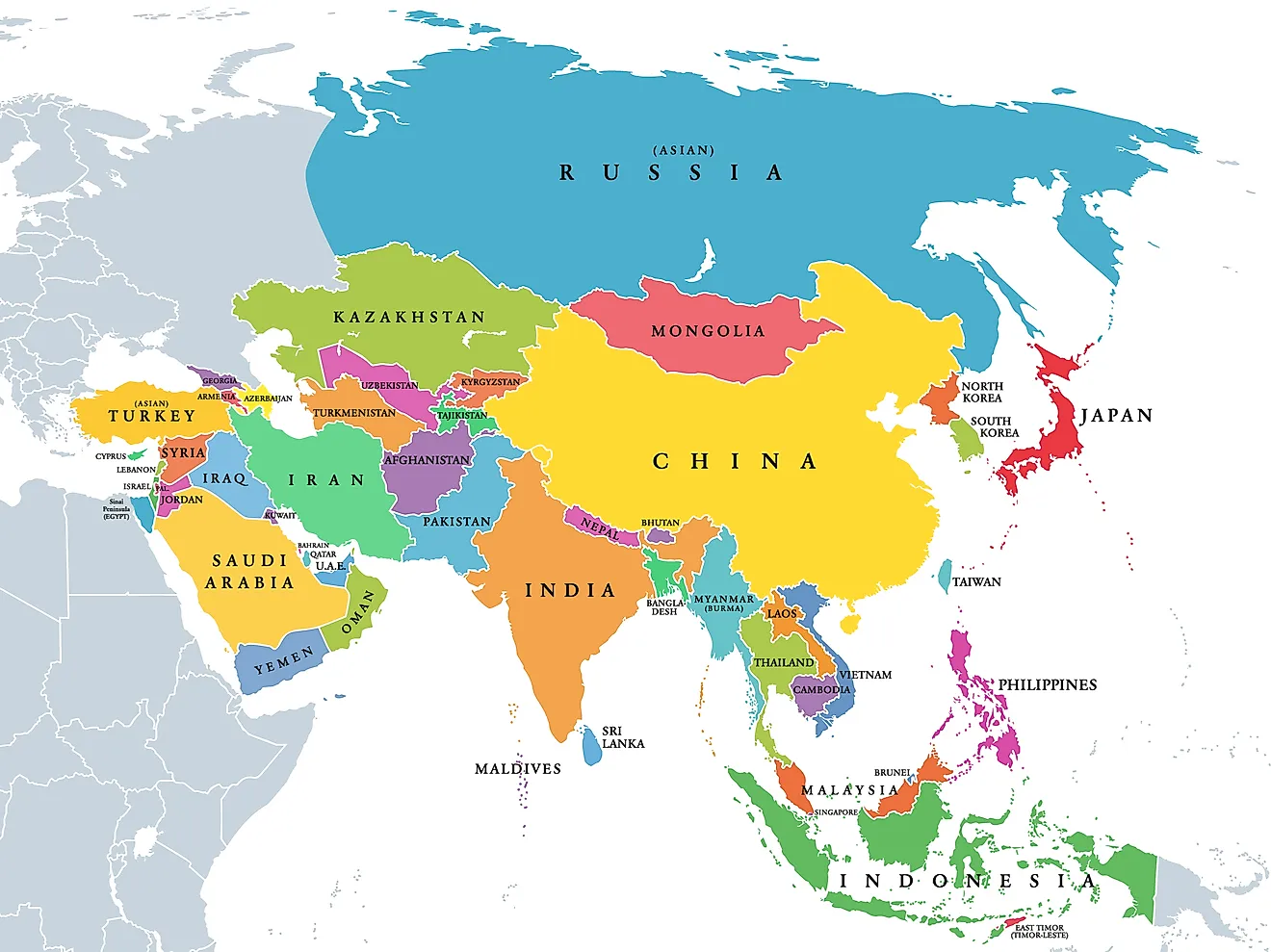 <p>The big Continet that is east if Europe and North of Africa.</p>