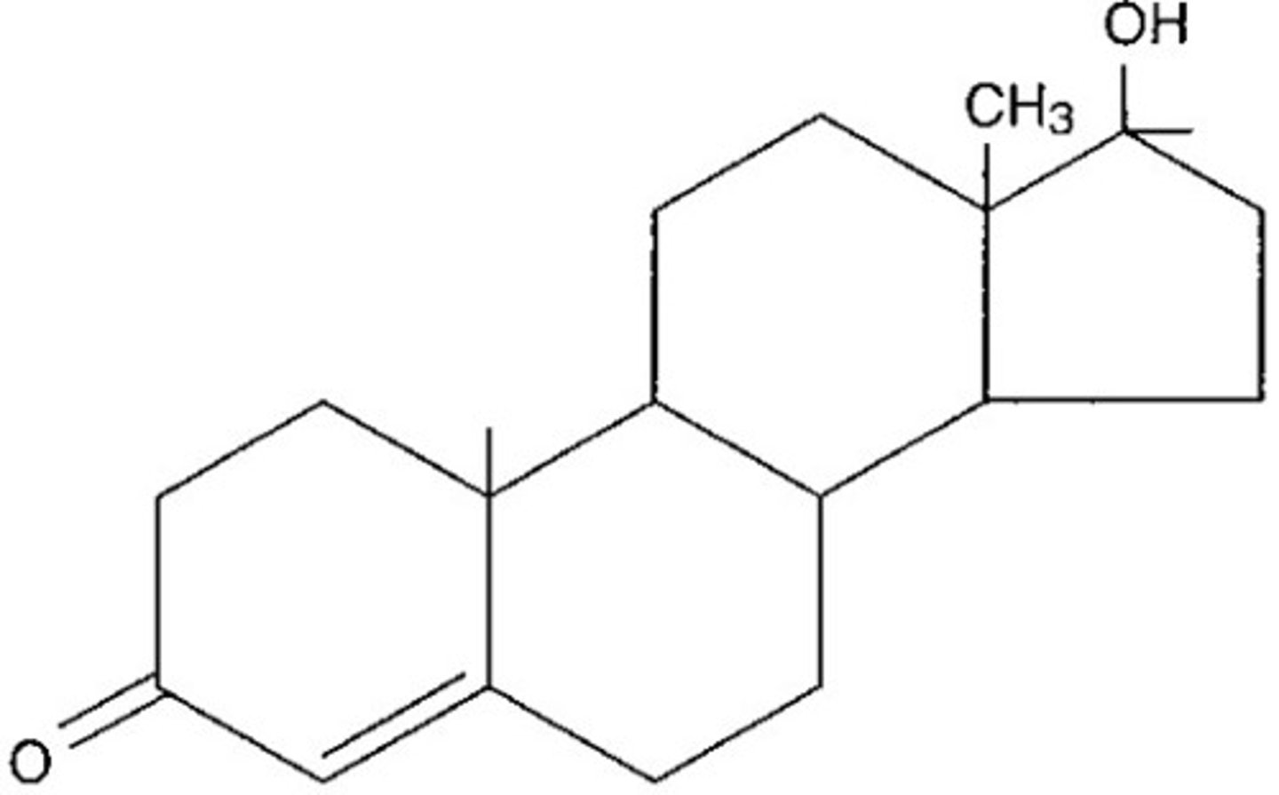 <p>4 fused rings of carbon atoms. 3 cyclohexane (6-sided) rings and 1 cyclopectane (5-sided) ring. 17 carbon atoms in total.</p>