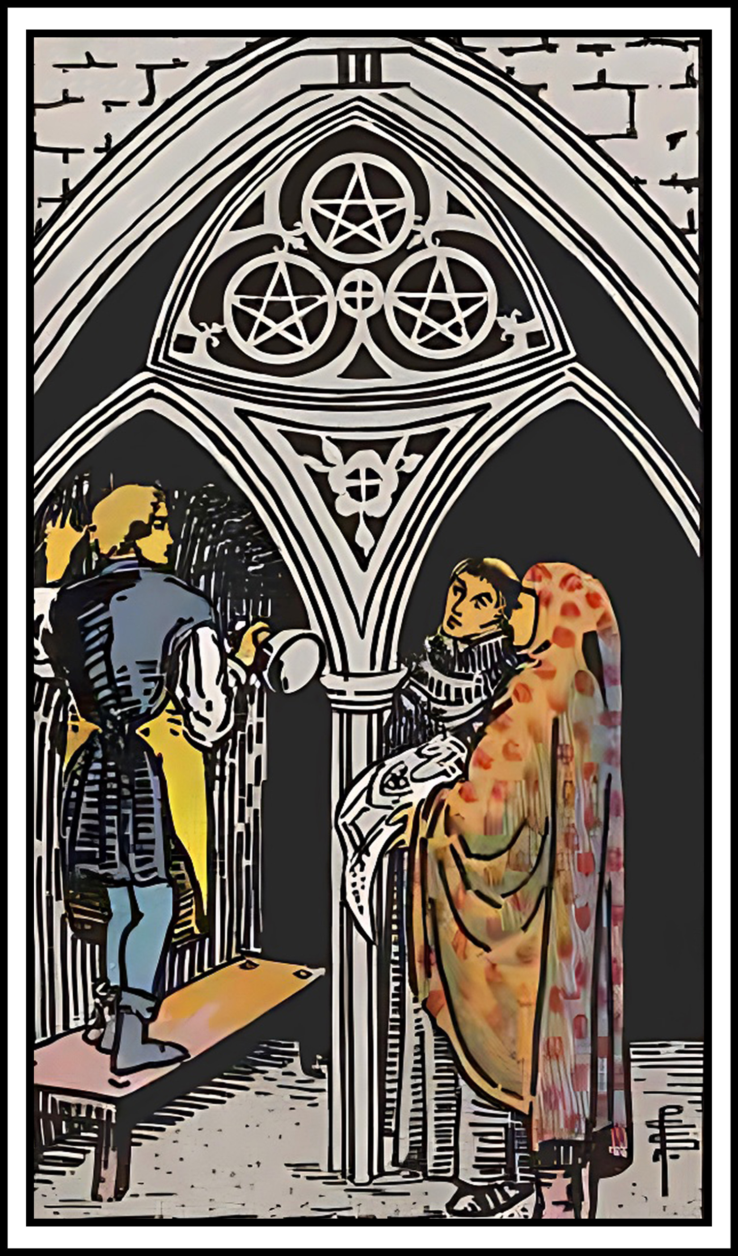 <p>3 of pentacles</p>
