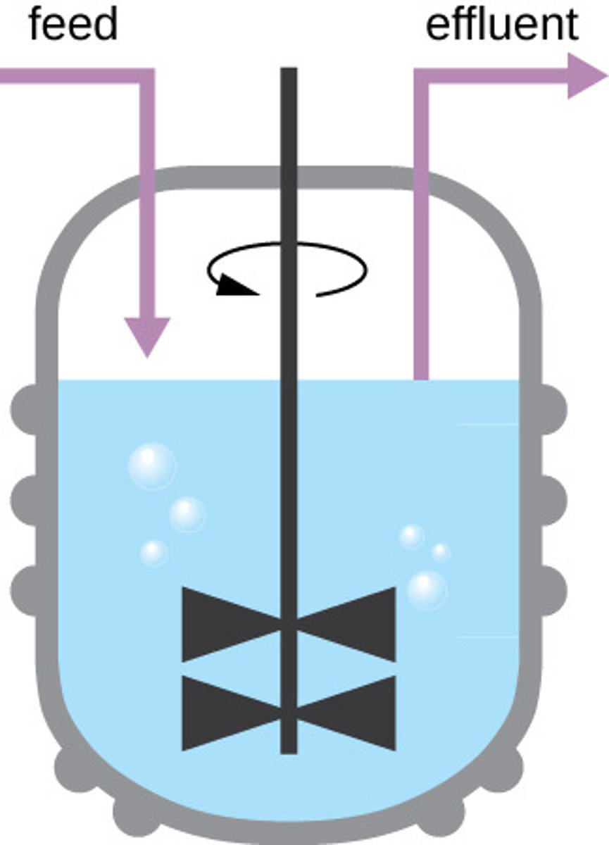<p>To maintain a microbial population in which nutrients and air are supplied at a steady rate and dead cells are waste are simultaneously removed.</p>