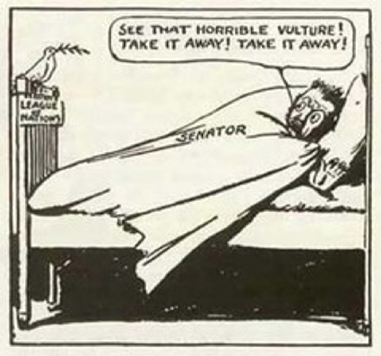 <p>During World War I, senators William Borah of Idaho and Hiram Johnson of California, led a group of people who were against the United States joining the League of Nations. Also known as "the Battalion of Death". They were extreme isolationists and were totally against the U.S. joining the League of Nations.</p>