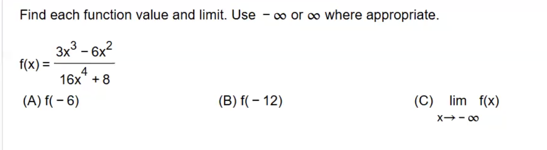 <p>(C): Negative infinity </p>