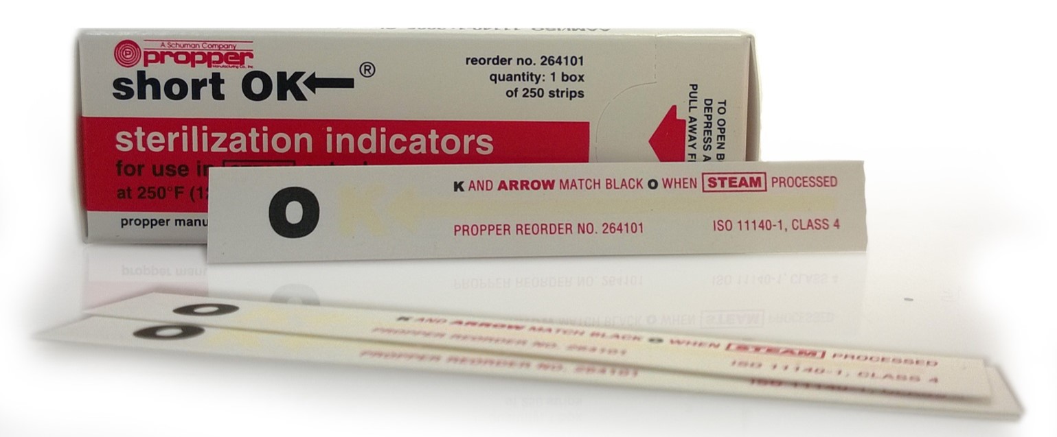 <p>Chemical indicator strips</p>