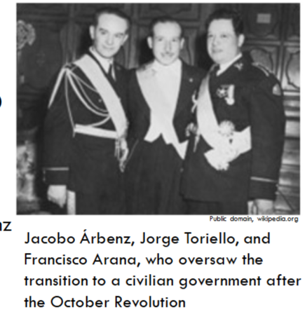 <p>DECREE 900</p><p>The second president was Jacobo Árbenz, who instituted a land reform program called Decree 900</p><p>Uncultivated portions of large land-holdings were expropriated with compensation, and redistributed to approximately 500,000 rural peasants, mostly Indigenous people</p><p>However, much of the land was expropriated from the United Fruit Company</p><p>The UFC convinced the US State Department to overthrow Árbenz on the pretext that he was a communist, and installed Carlos Castillo Armas as a dictator, causing the Guatemala Civil War</p>