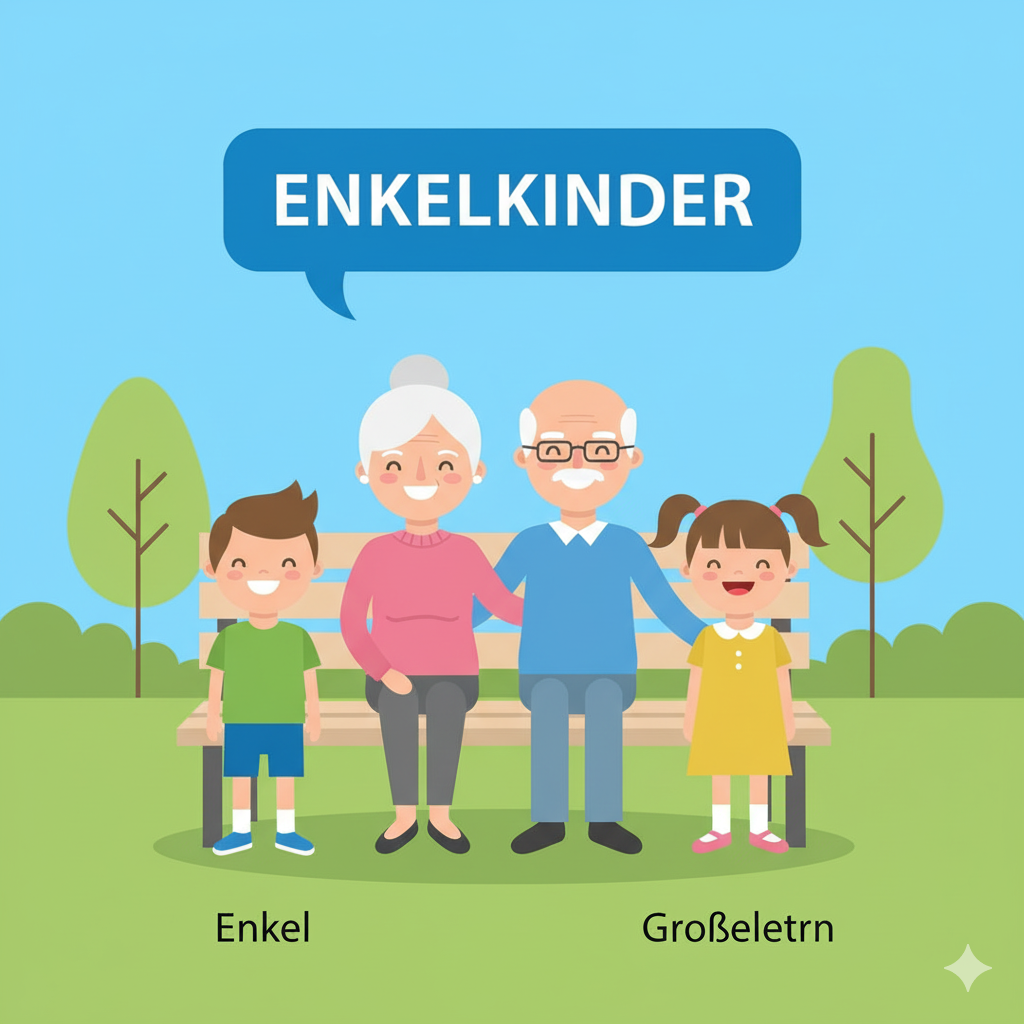 <p>Die Großeltern sind stolz auf ihre Enkelkinder.</p>