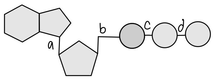 <p>With which bond is the MOST energy contained in this molecule?</p>