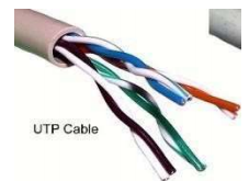 <ul><li><p>consists of multiple pairs of twisted insulated copper conductors bound in a single sheath</p></li><li><p>unshielded from electromagnetic waves (sensitive to electrical interference)</p></li><li><p>used for basic voice, fax or data</p></li></ul><p></p>