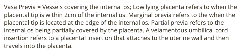 <p>b) low lying placenta</p>