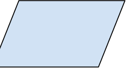<p><span>A parallelogram is used to represent a journal, register, or ledger.</span></p>
