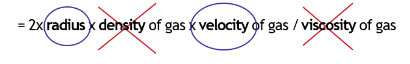 <p><span>Reynolds number </span></p><ul><li><p><span>Larger Reynolds Number= more likely to have turbulence.&nbsp;</span></p><ul><li><p><span>Increasing radius and/or increasing velocity increases turbulence.&nbsp;</span></p></li></ul></li></ul><p></p><p>Air we breathe will have a constant viscosity and density, so ignore those terms.</p>