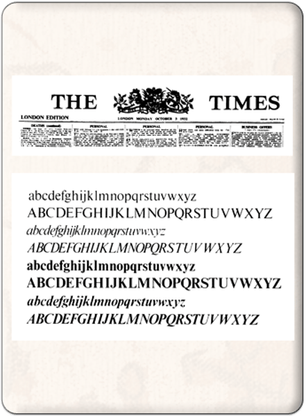 <p>2nd font invented in 1470 by Nicolas Jenson (more words per page)</p>