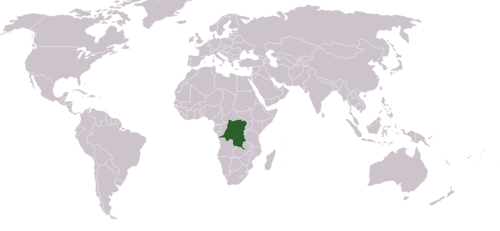 <p>Large country directly in Central Africa</p>