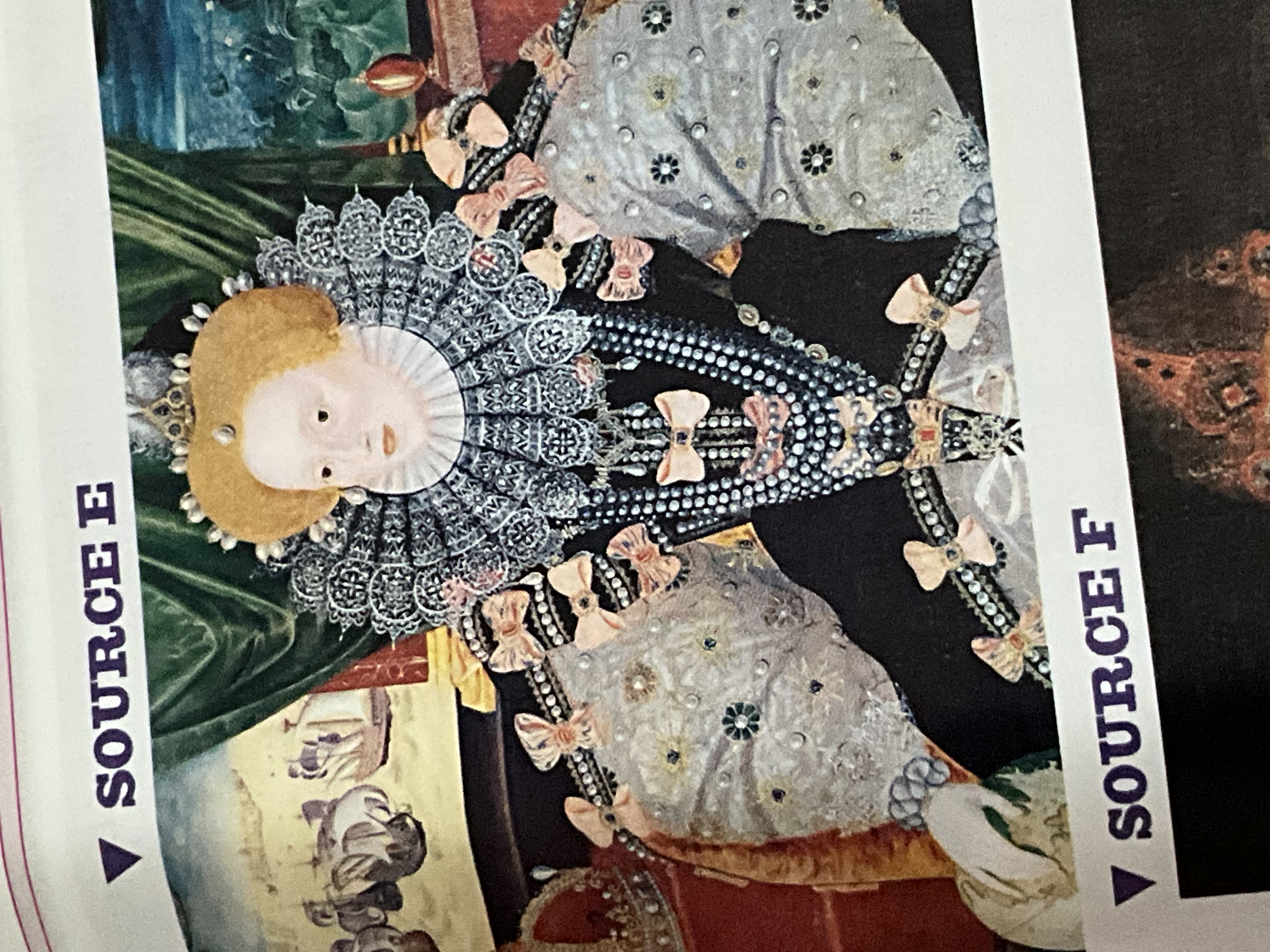 <p>Painted in 1588 after the Spanish had tried to invade England. In the back there are wrecked Spanish ships. Elizabeths hand is on a globe to show she is one of the most powerful people in the world.</p>
