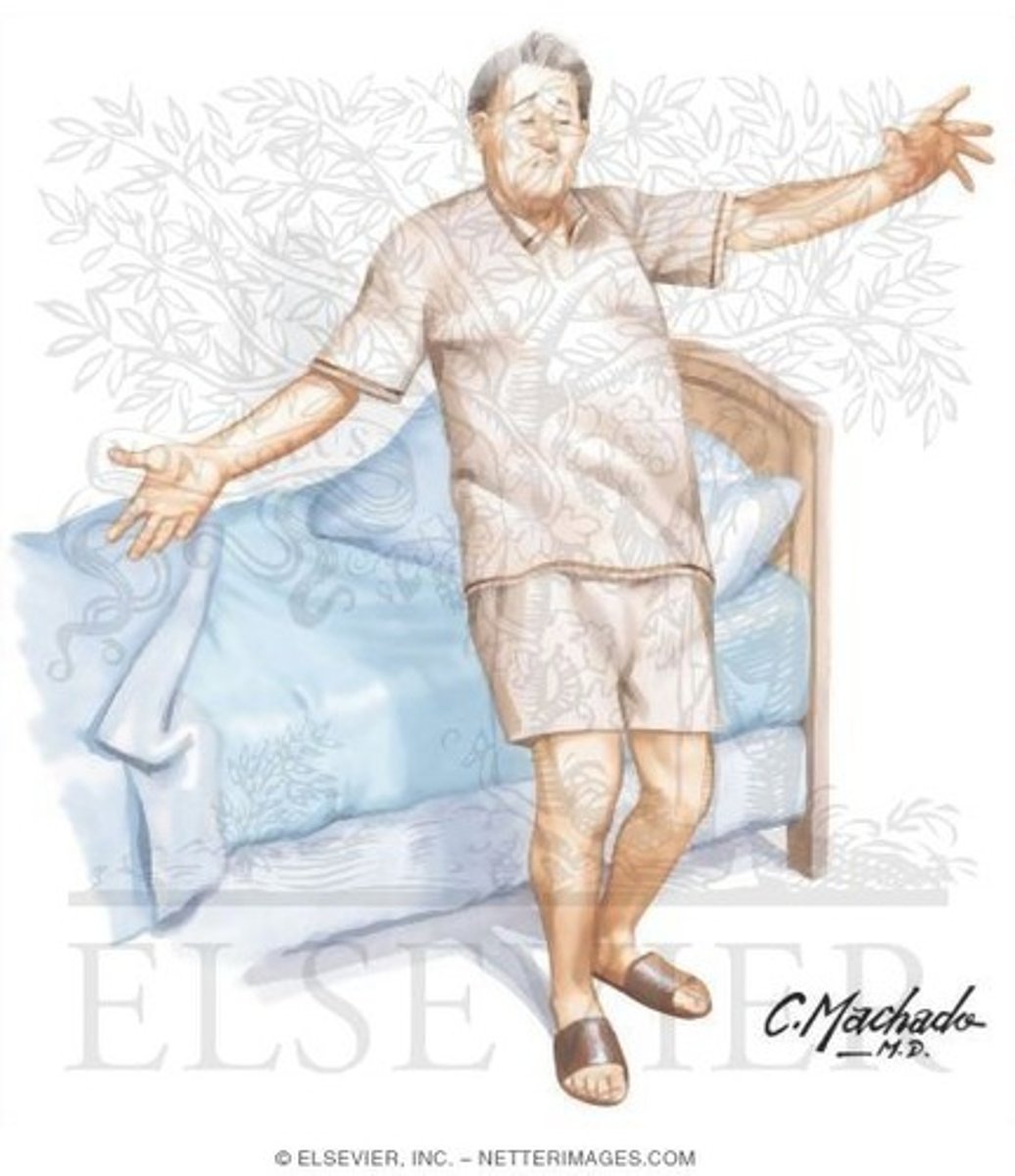 <p>Sudden drop in blood pressure upon standing for 1 to 2 minutes</p>