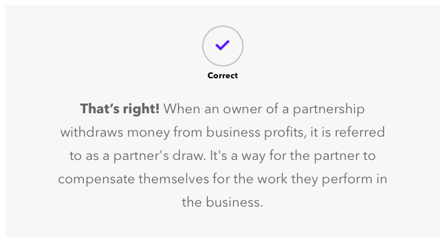 <p>Partner’s draw</p>