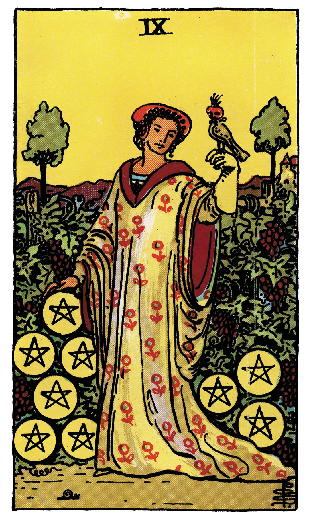 <p>IX of Pentacles</p>