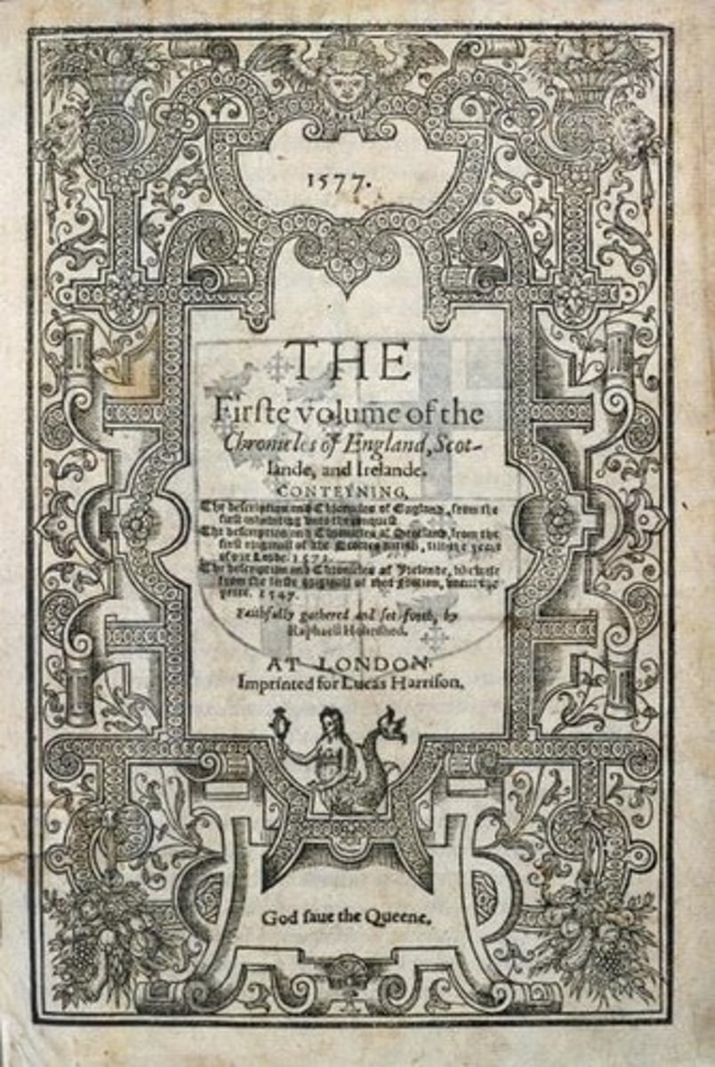 <p>The source of the play; a history of the UK</p>