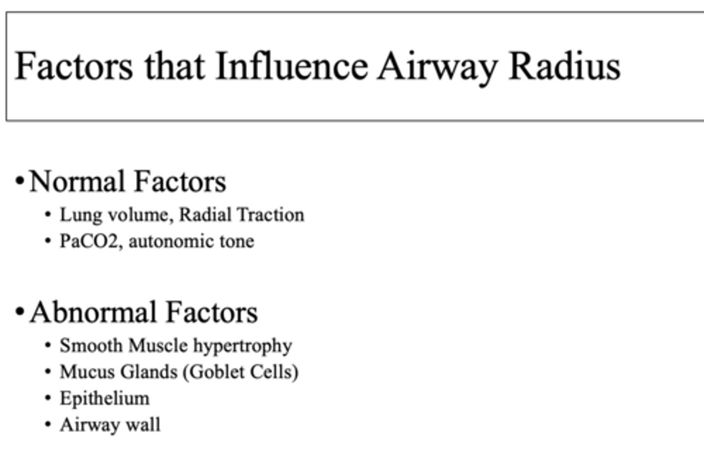 <p>Airway radius</p>