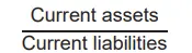 * A measure of the ability of a business to pay its short-term debts, calculated by dividing current assets by current liabilities.
* If the business had a current ratio of 155%, it has $1.55 of current assets to pay $1 of its current liabilities
* Interpretation:
  * Current Ratio of less than 100%: The business may find it difficult to pay its short term debts or the business is operating in an industry in which money is collected from sales very quickly. Examples, Coles and Woolworths.
  * Current Ratio of between 100% and 200%: A current ratio of between 100% and 200% indicates that a business should be able to pay its short term debts.
  * Current Ratio of more than 200%. A current ratio of more than 200% indicates that a company should be able to comfortably pay its short term debts or that a company has an excessive level of current assets and is not making the best use of its resources to generate revenue.