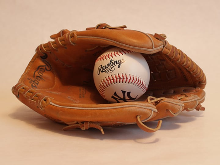 <p>I play baseball.</p>