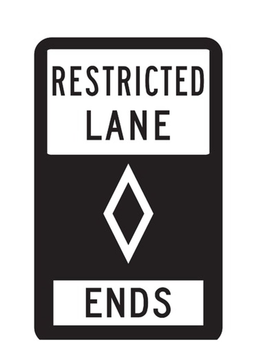 <p>Prior lane restrictions come to an</p><p>end.</p>