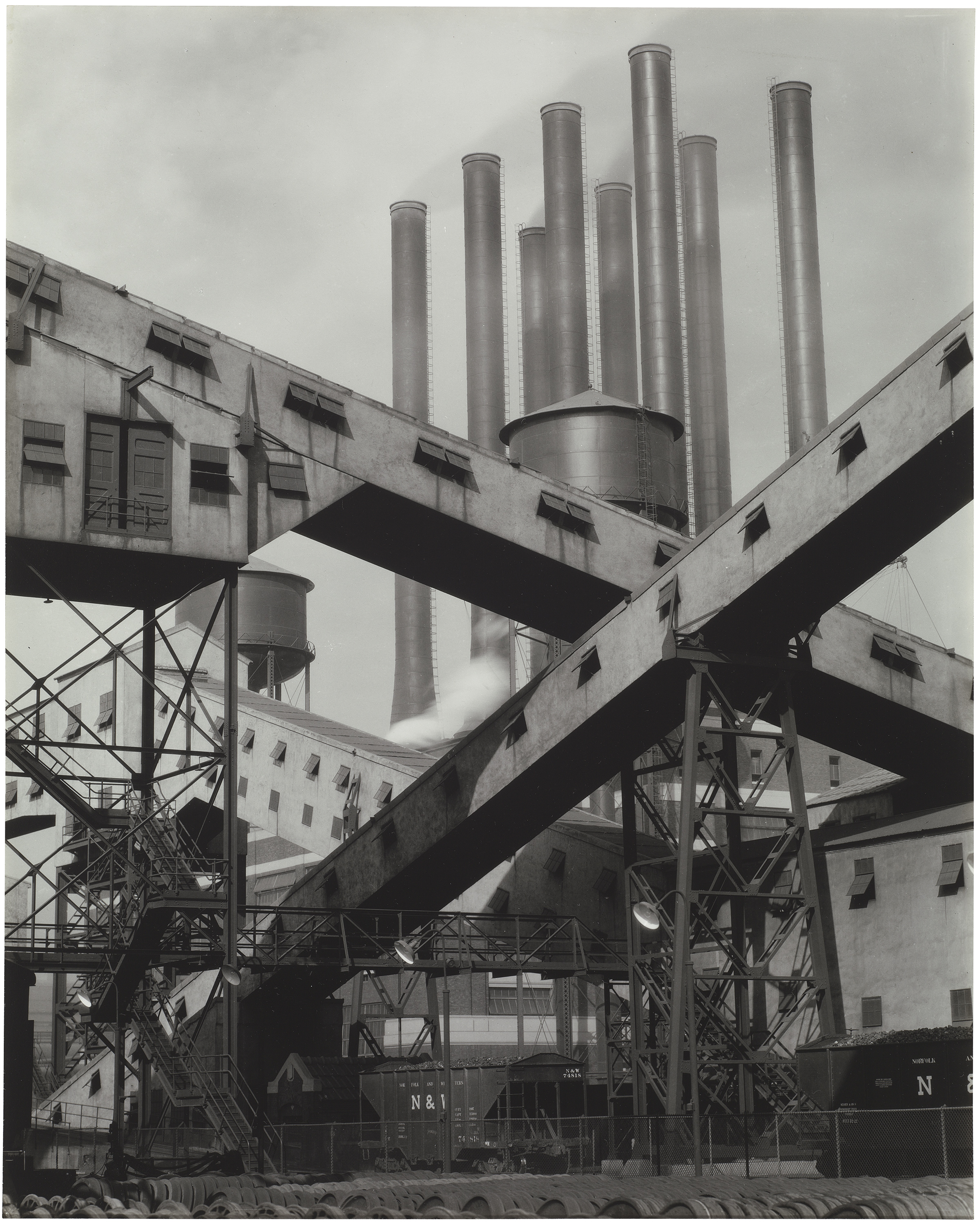 <p>Who painted "Criss-Crossed Conveyors" in 1927?</p>