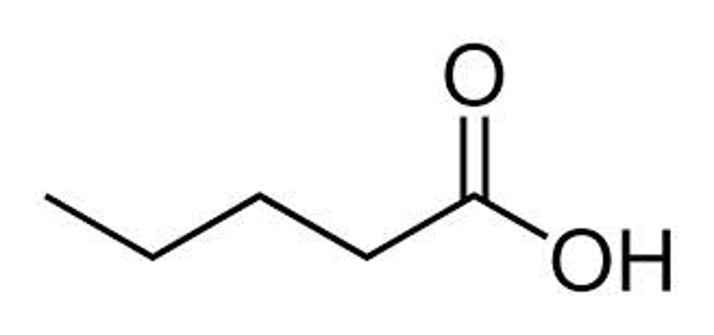 <p>Pentaanzuur</p><p>Valeric acid</p>
