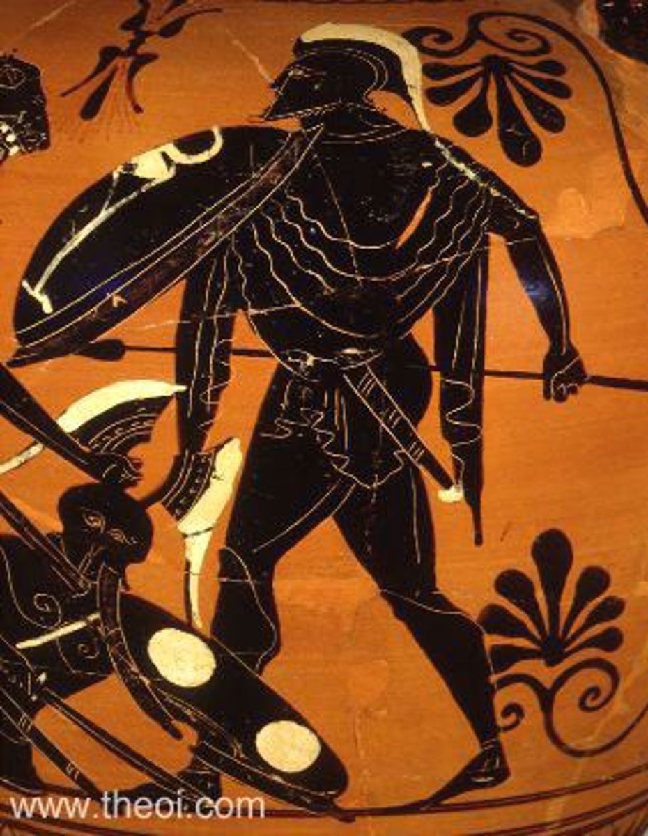 <p>Wears his armour</p>