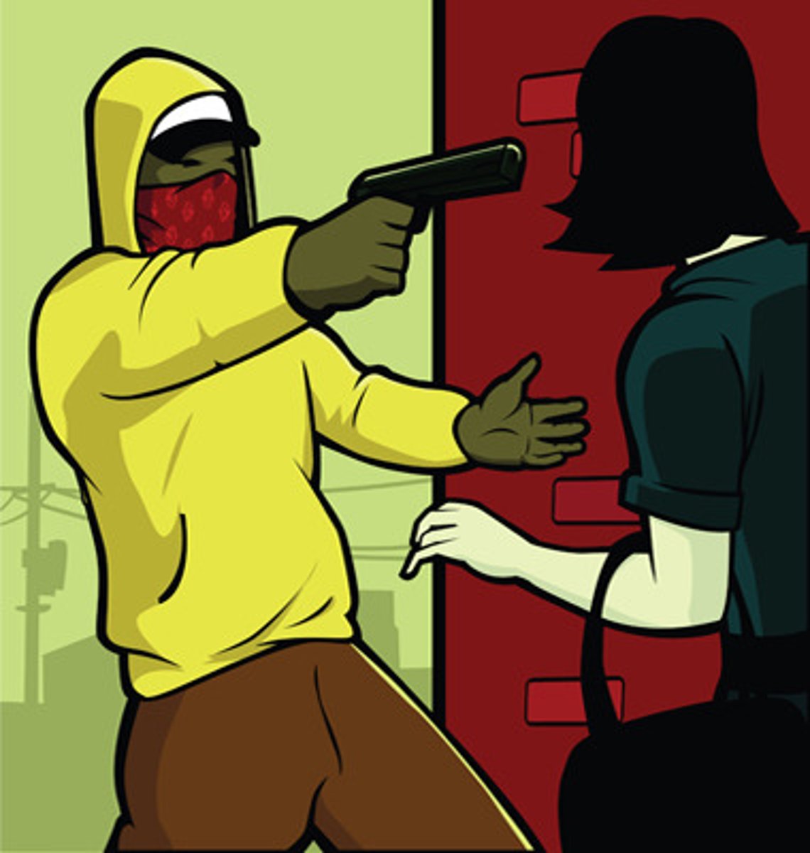 <p>when someone steals something from you on the street, with violence</p>