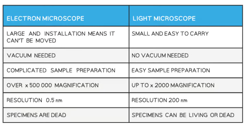 <p>magnification: the number of times larger an image is than the object </p><p>resolution: the ability to distinguish two separate points on an image as separate objects </p><p></p>