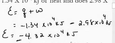 <p>both negative because heat is released and work is done on the surroundings</p>