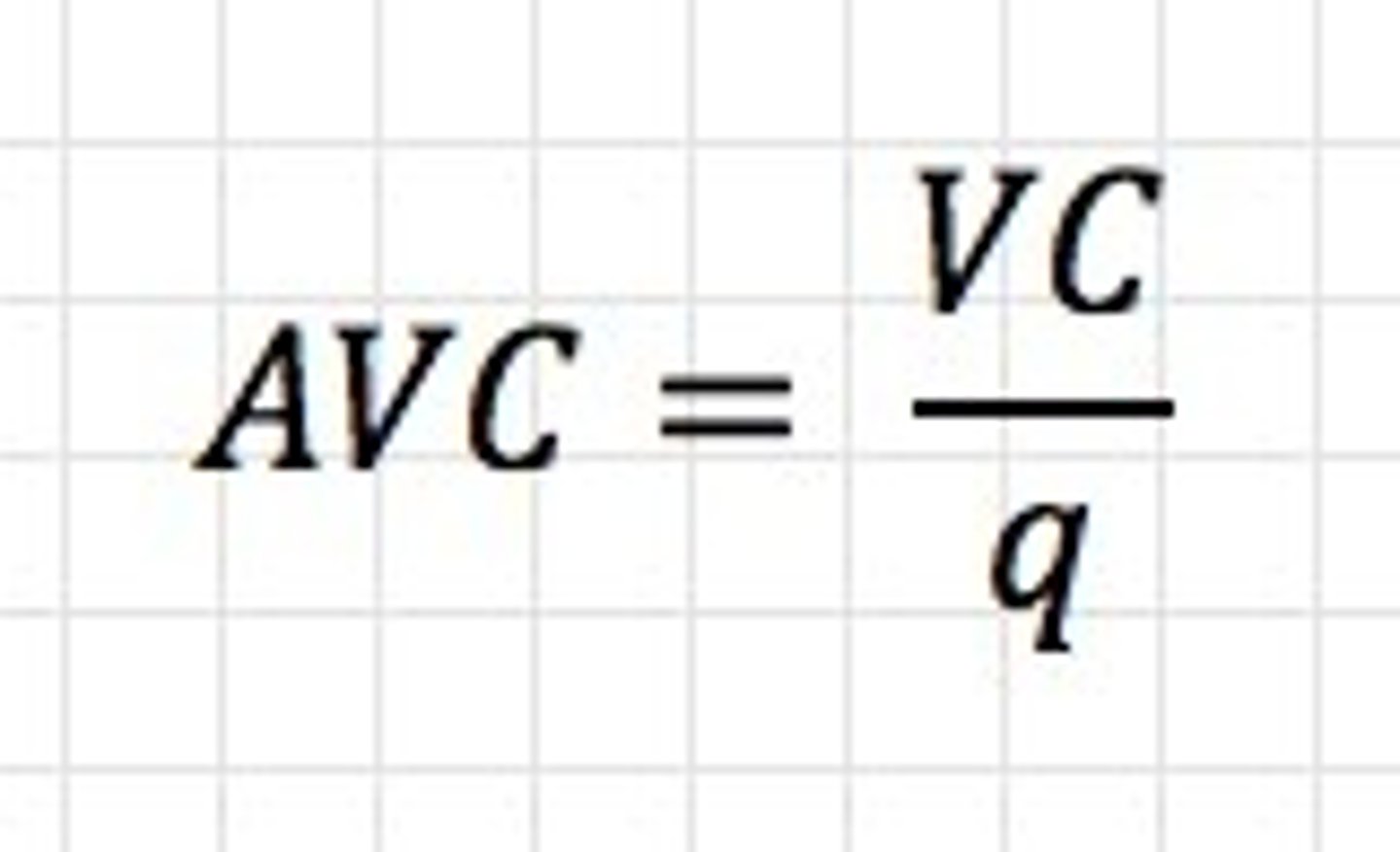 <p>Total variable cost divided by the total output in a given time period.</p>