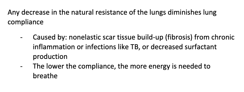 CL; the measure of changes in volume of the lungs with relation to transpulmonary pressure; measure of “stretch” of the lungs