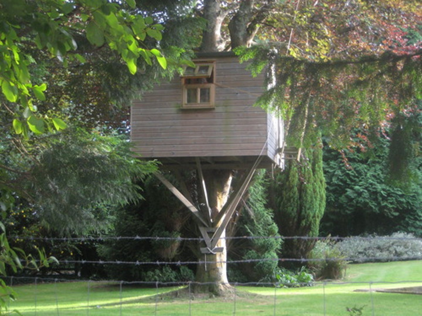 <p>A hat, A cabin</p>