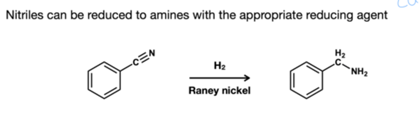 <p>H2, Raney Nickel</p>
