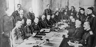 <p>The peace treaty signed between Soviet Russia and the Central Powers (Germany, Austria-Hungary, Ottoman Empire, and Bulgaria). It ended Russia's involvement in World War I. Russia ceded vast territories, including Ukraine, Belarus, Baltic states, and Finland. This marked a significant loss for Russia and led to political instability.</p>