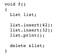 <p>(6 points) The following code contains a mistake that is clear from the given code. It compiles but does not run. What is the problem?</p>