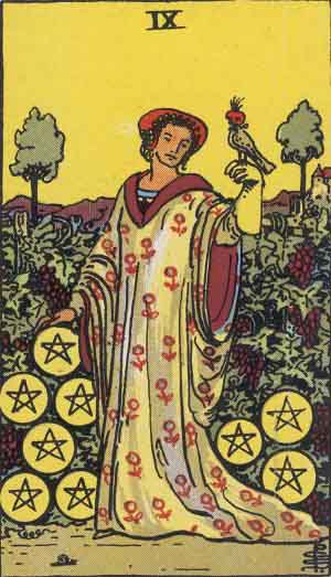 <p>9 of pentacles</p>