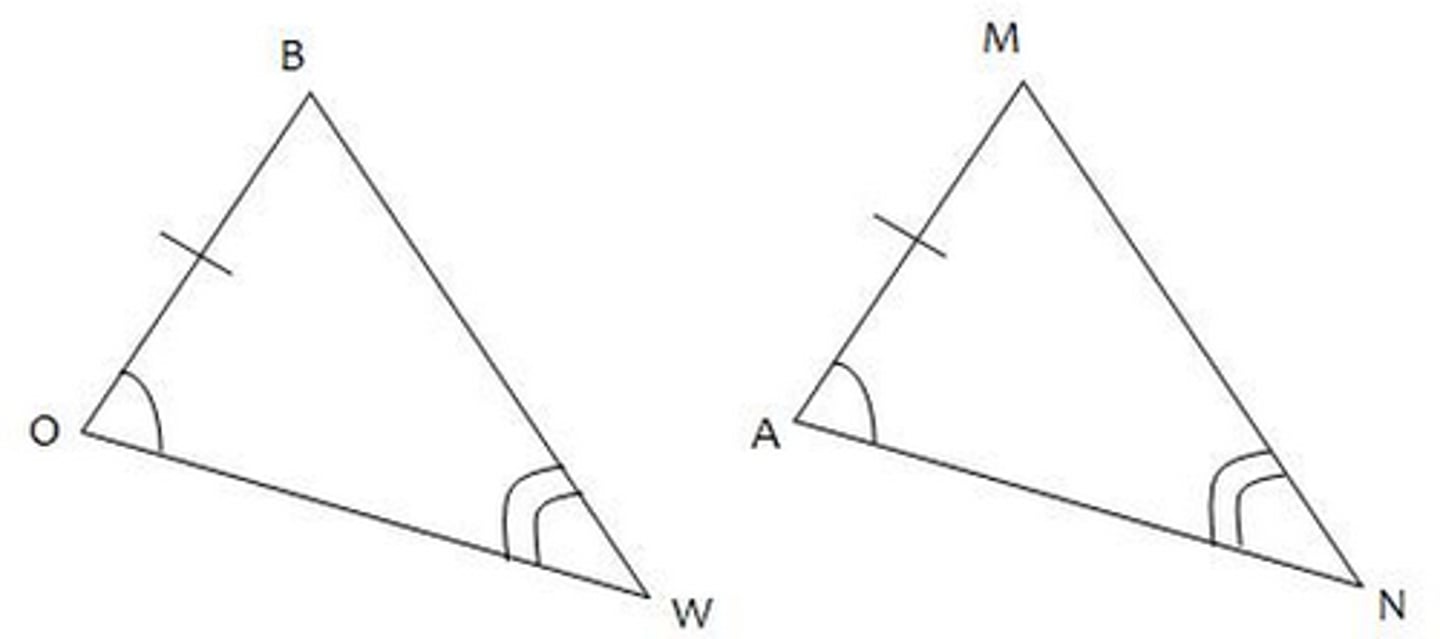 <p>Two angles and the non-included side of one triangle are congruent to two angles and the non-included side of another triangle.</p>