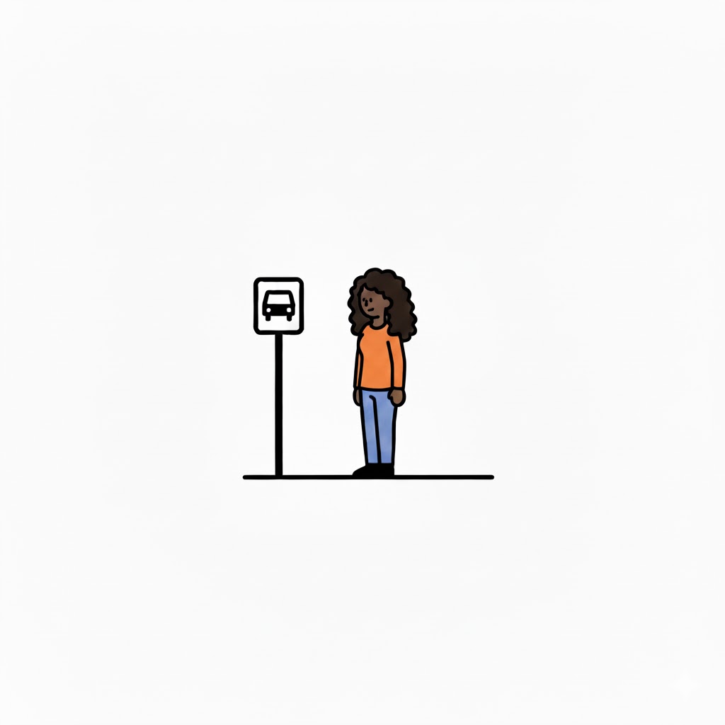 <p>ficar no ponto de ônibus</p>