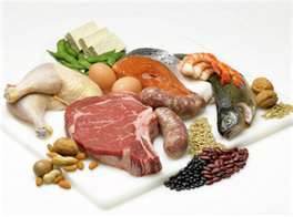 <p>Nutrients the body uses to build and maintain its cells and tissues.  built from amino acids</p>