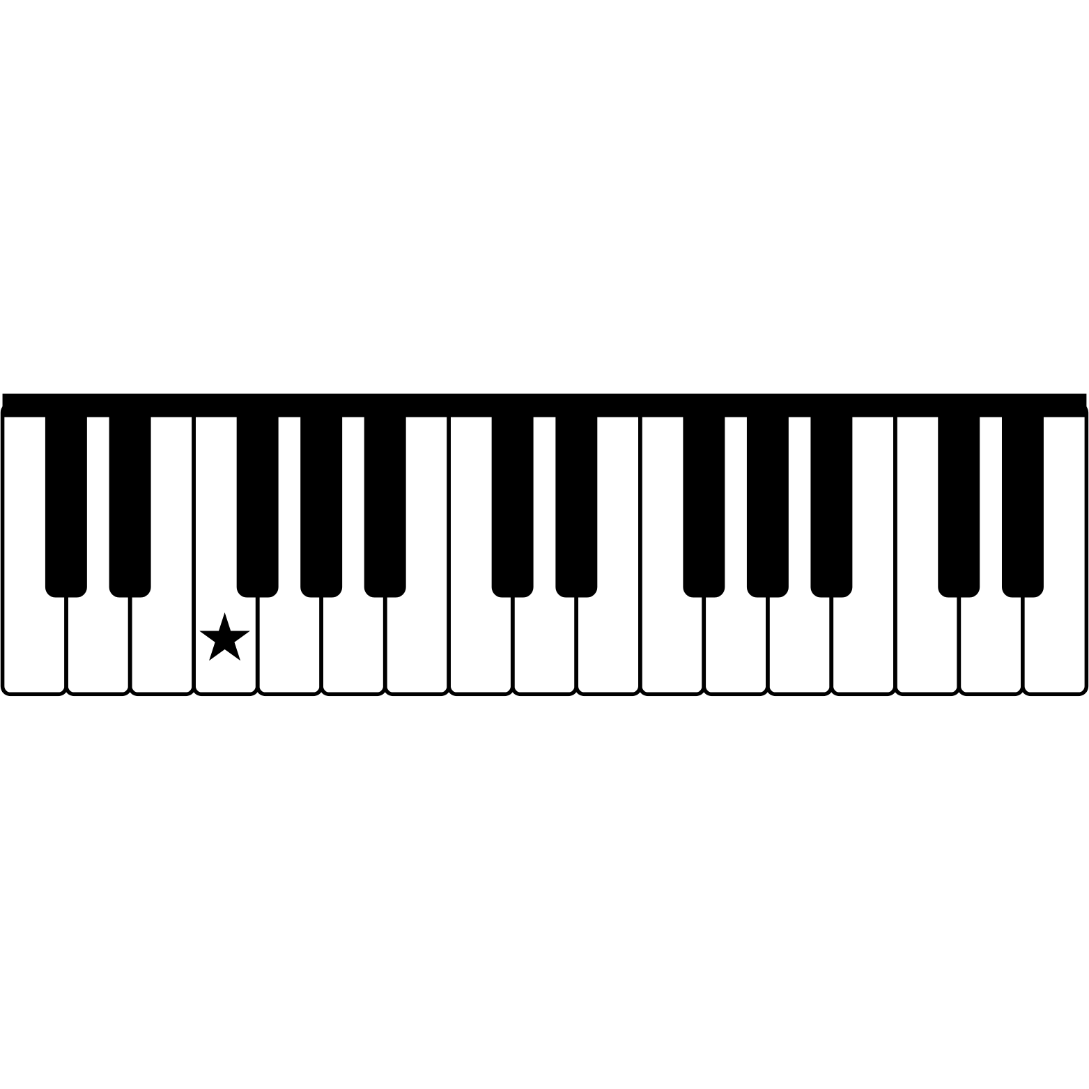 <p>What note is the star on?</p>