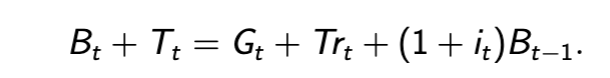 <p><span style="color: #000000">equates a government’s spending to the revenue it raises</span></p>