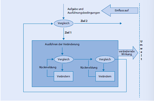 <p>1.Zielbildung/Vorannahme 2. Orientierung 3.Vorgehensplan 4.Spezifischen Plan 5- Ausführung des Handlungsplans und Überwachung 6. Verarbeitung des Feedbacks </p><p></p>